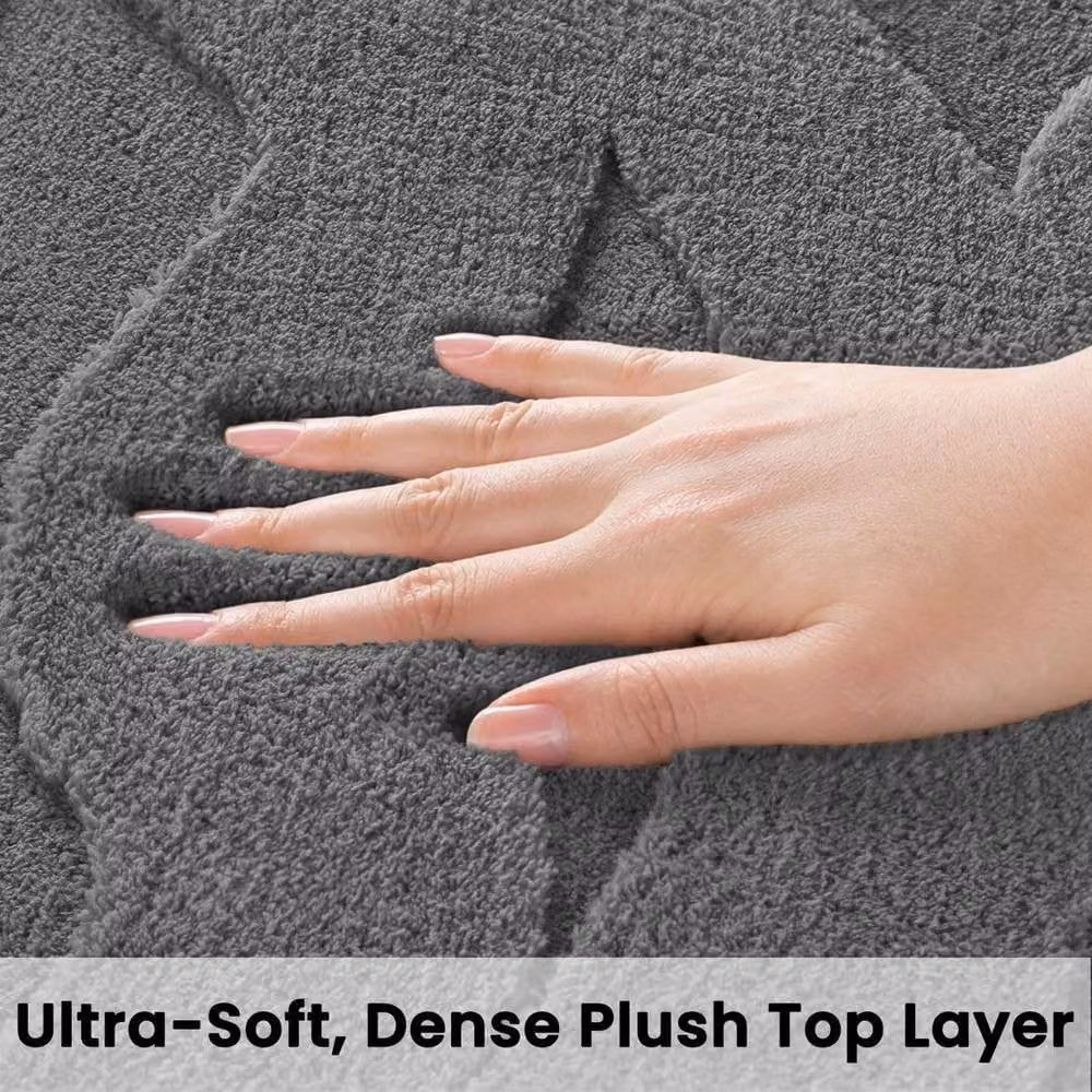 SPETLEK Modern Large Area Rug in Grey with High-Low Wave Effect, W: 240 cm, D: 300 cm – 2