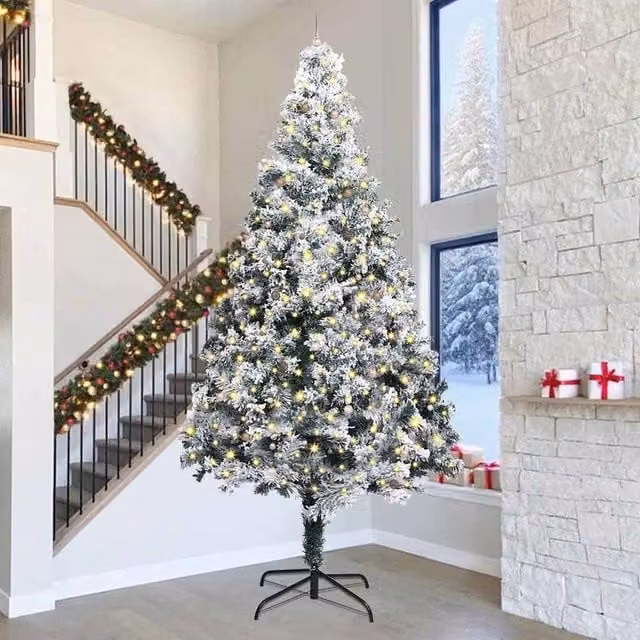 Berkfield Home Artificial Pre-lit Christmas Tree with Ball Set, Green, Height: 400 cm – 1