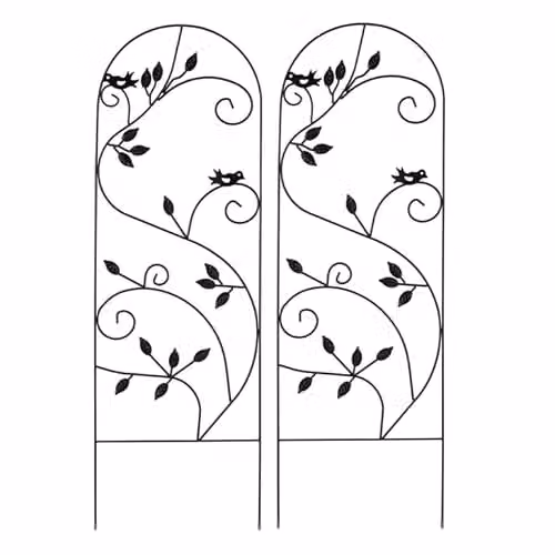 Garden Gear Black Metal Decorative Bird Design Plant Support, Height: 120 cm – 1