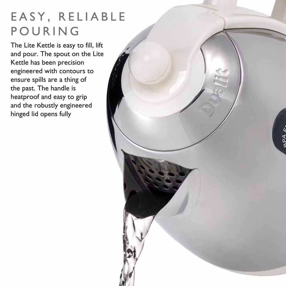Dualit Lite Stainless Steel Jug Kettle, 1.5 l, in Beige/White – 2