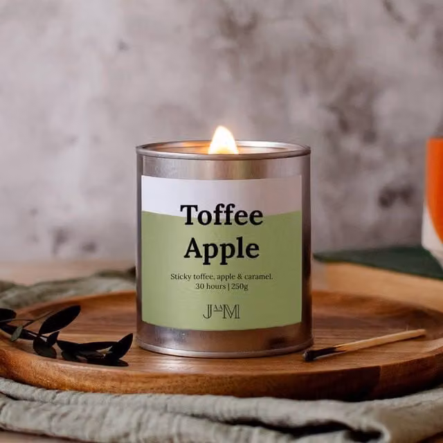 JAAM Toffee Apple Crackle Wick Candle in Silver – 1
