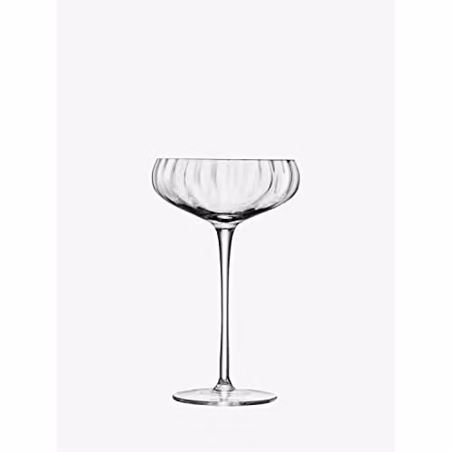 LSA Aurelia Champagne Flute Glass Set of Two, Transparent, 300ml