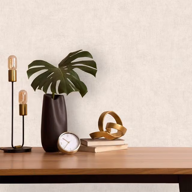 Grandeco Annabella Semi Plain Industrial Matt Wallpaper in Beige