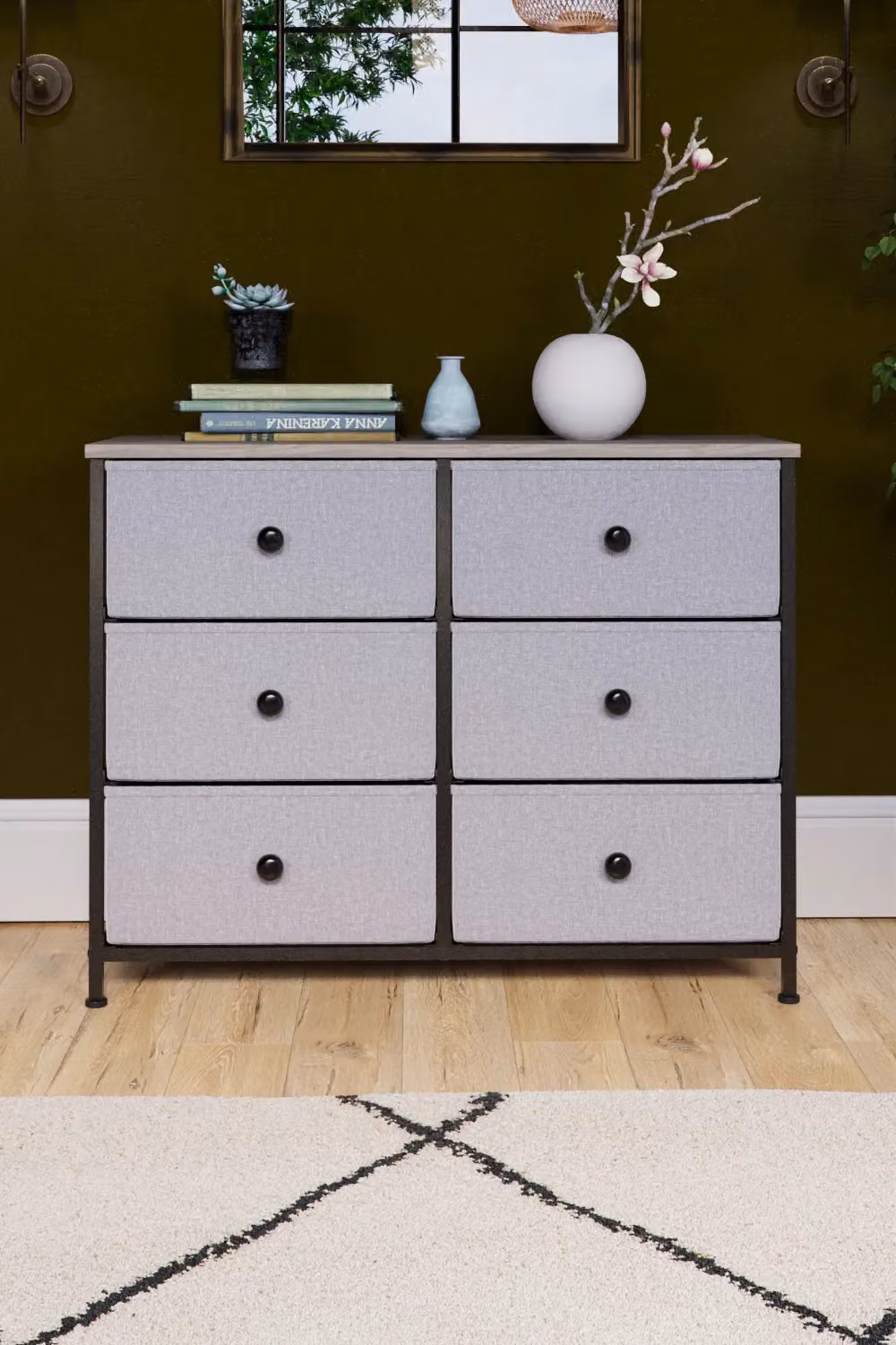Vida Designs Chorley 6 Drawer Fabric Storage Chest in Beige – 4