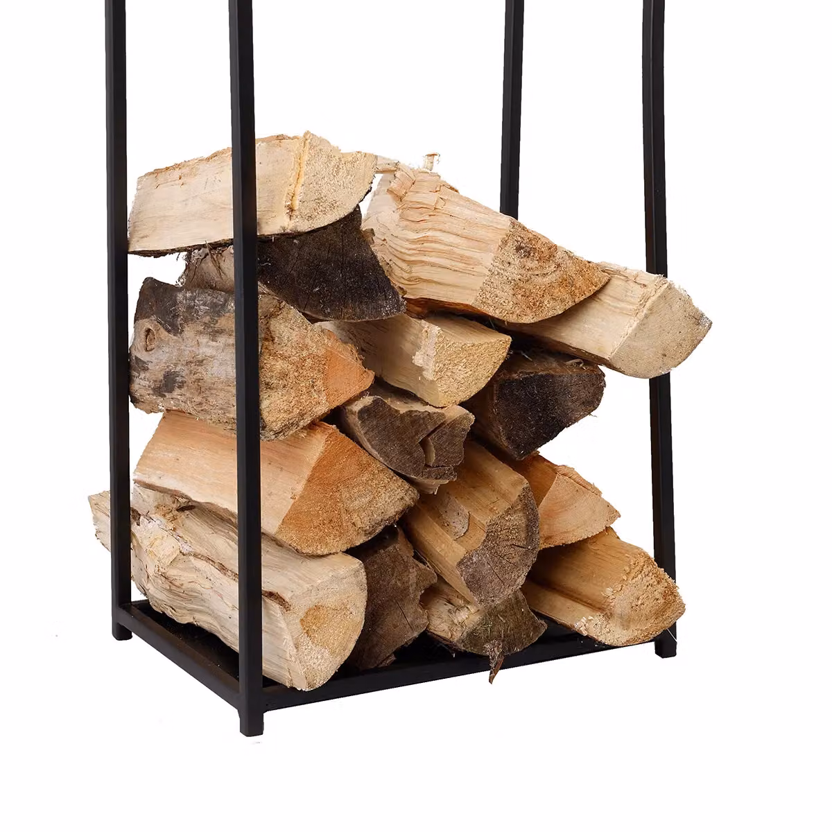 Charles Bentley Dogwood Log Holder with Solid Metal Base in Matte Black – 3