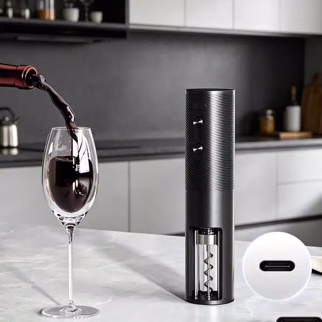 PAWNORA Automatic Electric Corkscrew in Black – 1