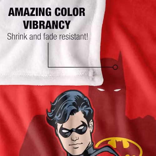 Warner Bros. Batman Wingman Super Soft Fleece Throw Blanket for Children, Multicolour, W: 91.44 cm, L: 147 cm – 3