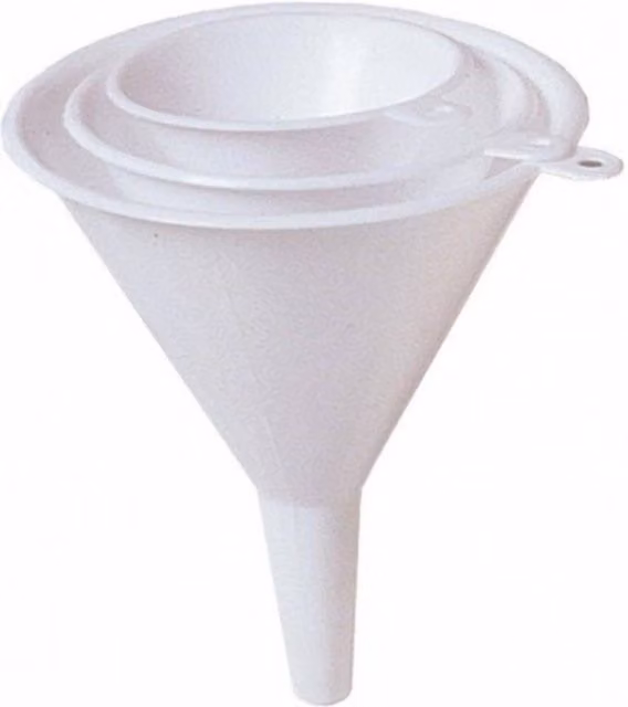 Chef Aid White Plastic Round Funnel, Pack of 3