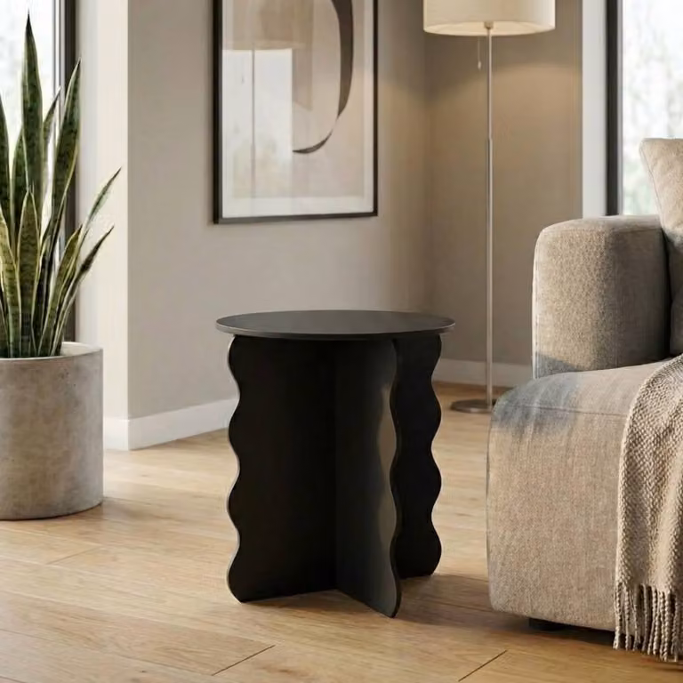 Garden Greatness Urban Jet Wave Side Table in Brown