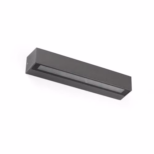 Netlighting Doro20 Modern Rectangular Up and Down LED Outdoor Wall Light, Grey, 3000K Warm White, IP65 – 1