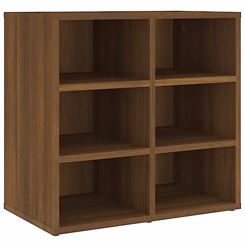 vidaXL Modern Brown Wall Mounted Shoe Cabinet with Integrated Seat and Ventilation W/D/H: 52.5 x 30 x 50 cm