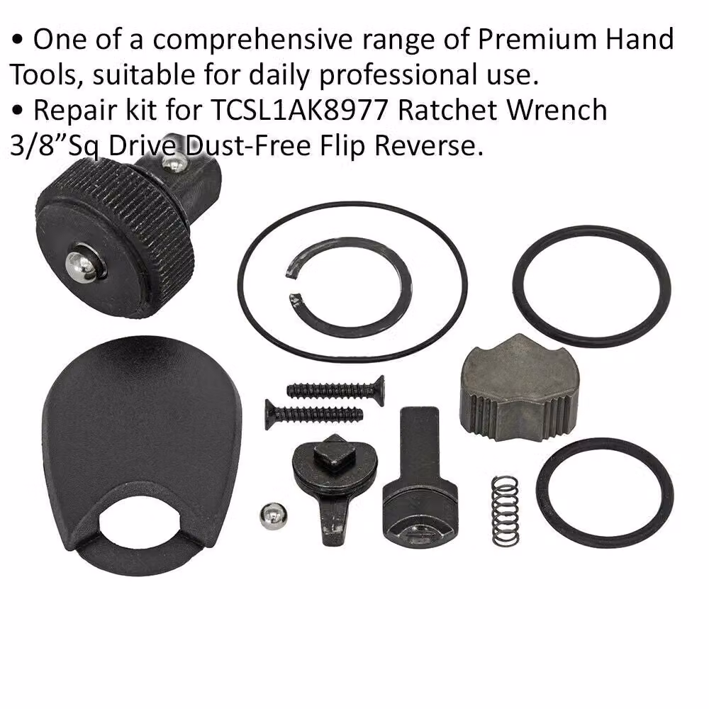 Loops 3/8 inch Sq Drive Repair Kit for ys02027 Dust-Free Ratchet Wrench, Multicolour and Black – 2