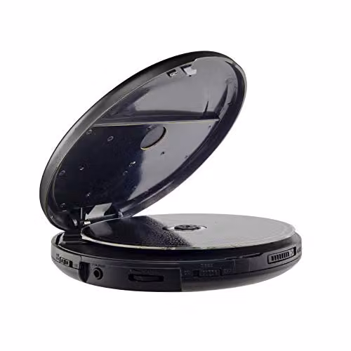 Groov-e Retro Personal CD Player with FM Radio, Black – 3