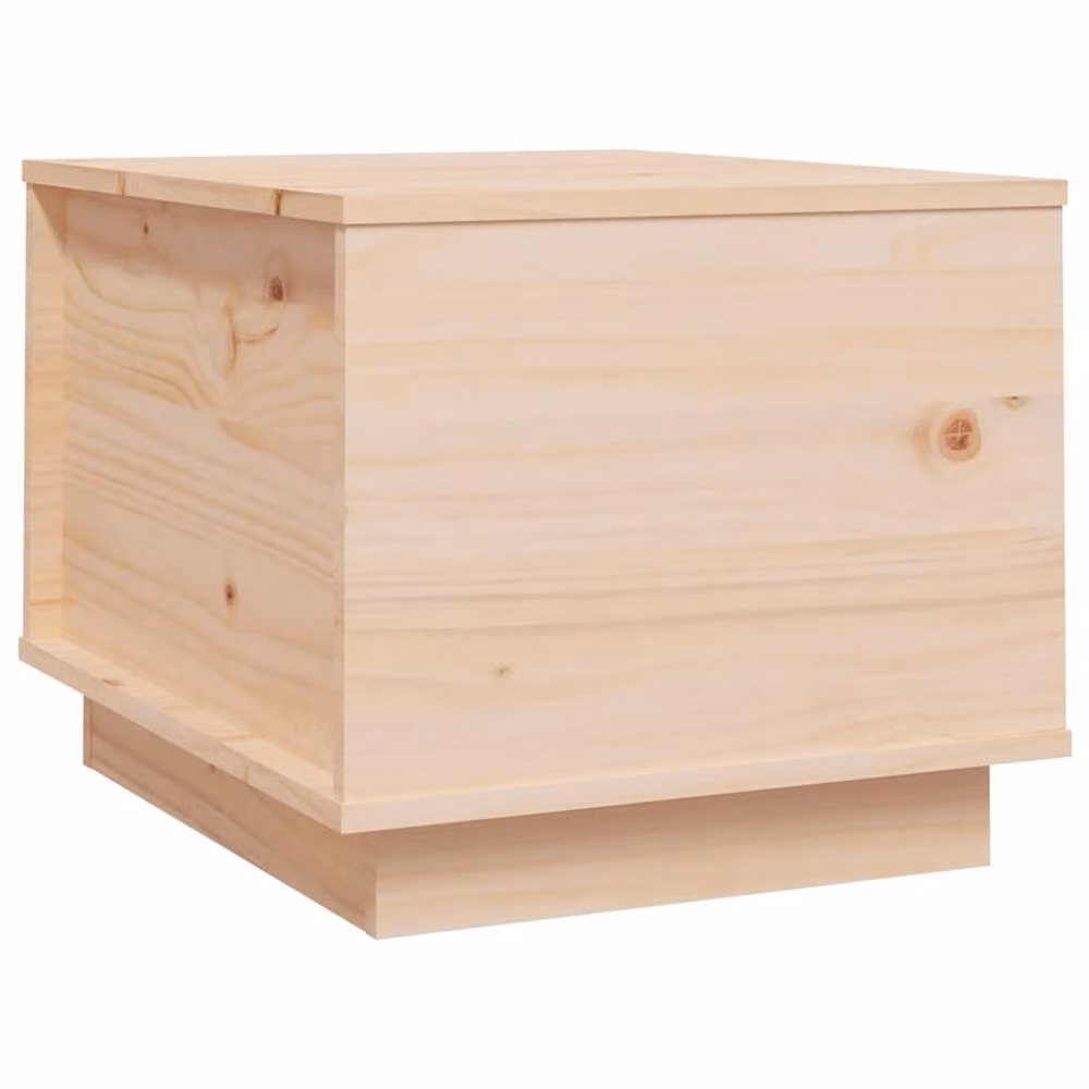 Berkfield Home Beautiful Coffee Table in Natural Solid Pine, W/D/H: 50 x 40 x 35 cm – 2