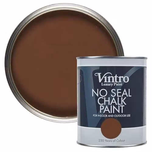 Vintro No Seal Chalk Paint in Dark Brown, 1 Litre