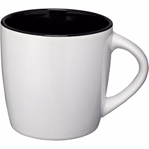 Bullet Aztec Geometric Ceramic Mug in White and Black, W: 8.4 cm, H: 8.8 cm – 1