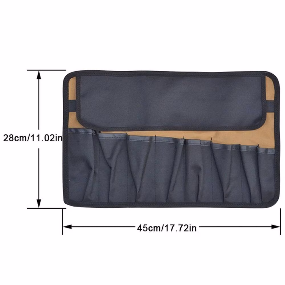 VOGREX Roll-Up Oxford Wrench Tool Storage Pouch in Beige or Black – 2