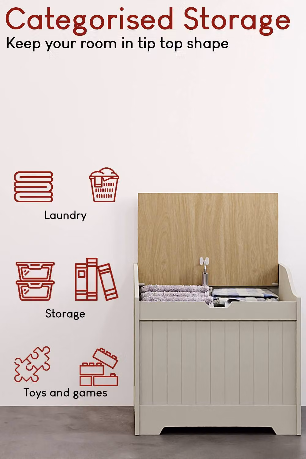 HD Designs Priano Dual-purpose Grey Laundry and Bathroom Storage Chest – 3