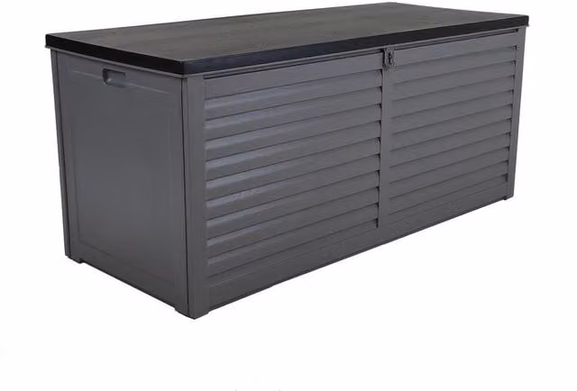 Charles Bentley Outdoor Garden Plastic Storage Box in Light Grey, Width: 61 cm – 1