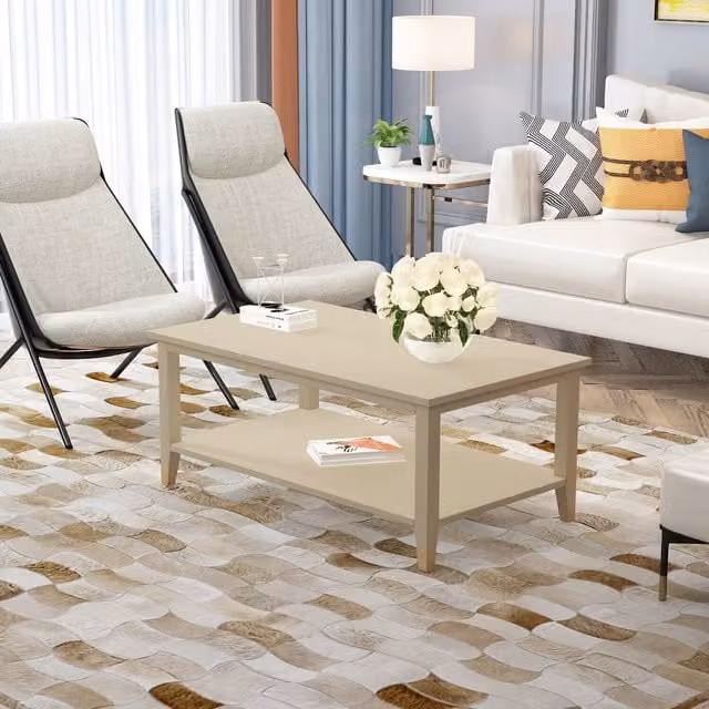 Cabinet Bits Palazzi Modern Metal Coffee Table in Clay