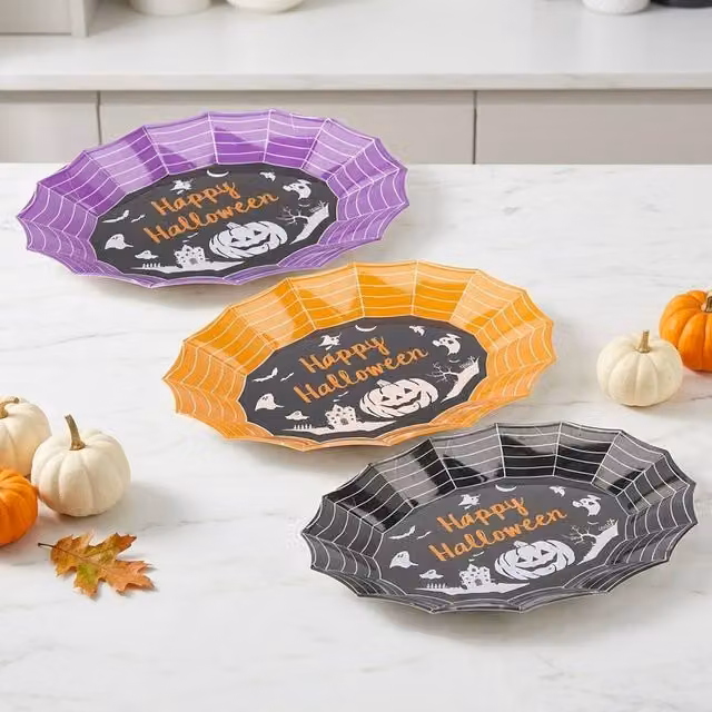 Garden Greatness Multicolour Halloween Web Treat Trays, 3 Pack