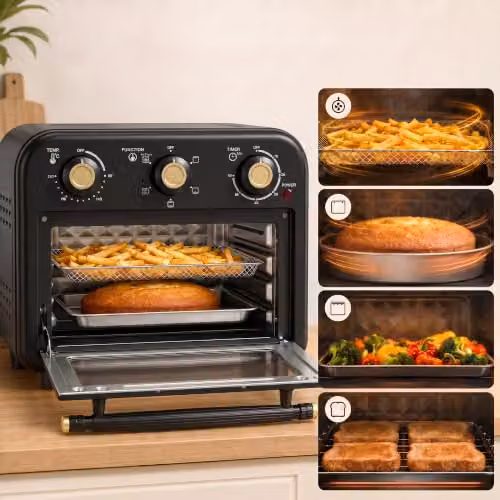 HOMCOM 12 L Black Convection Air Fryer Oven – 4
