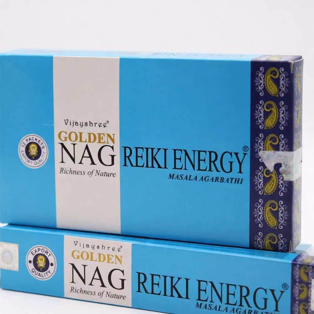 KDMD Golden Nag Reiki Incense Sticks for Focus, Meditation and Energy Balance, 15g, Light Blue – 2