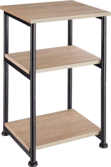 tectake Memphis Industrial Wood Side Table in Oak Sonoma and Black