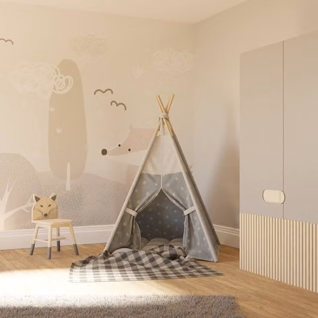 Superfresco Easy Scandi Animals Grey Print Wall Mural W: 300 cm, H: 280 cm – 1