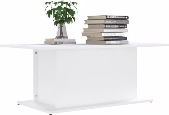 Berkfield Home Modern White Decorative Coffee Table, W/D/H: 102 x 55.5 x 40 cm