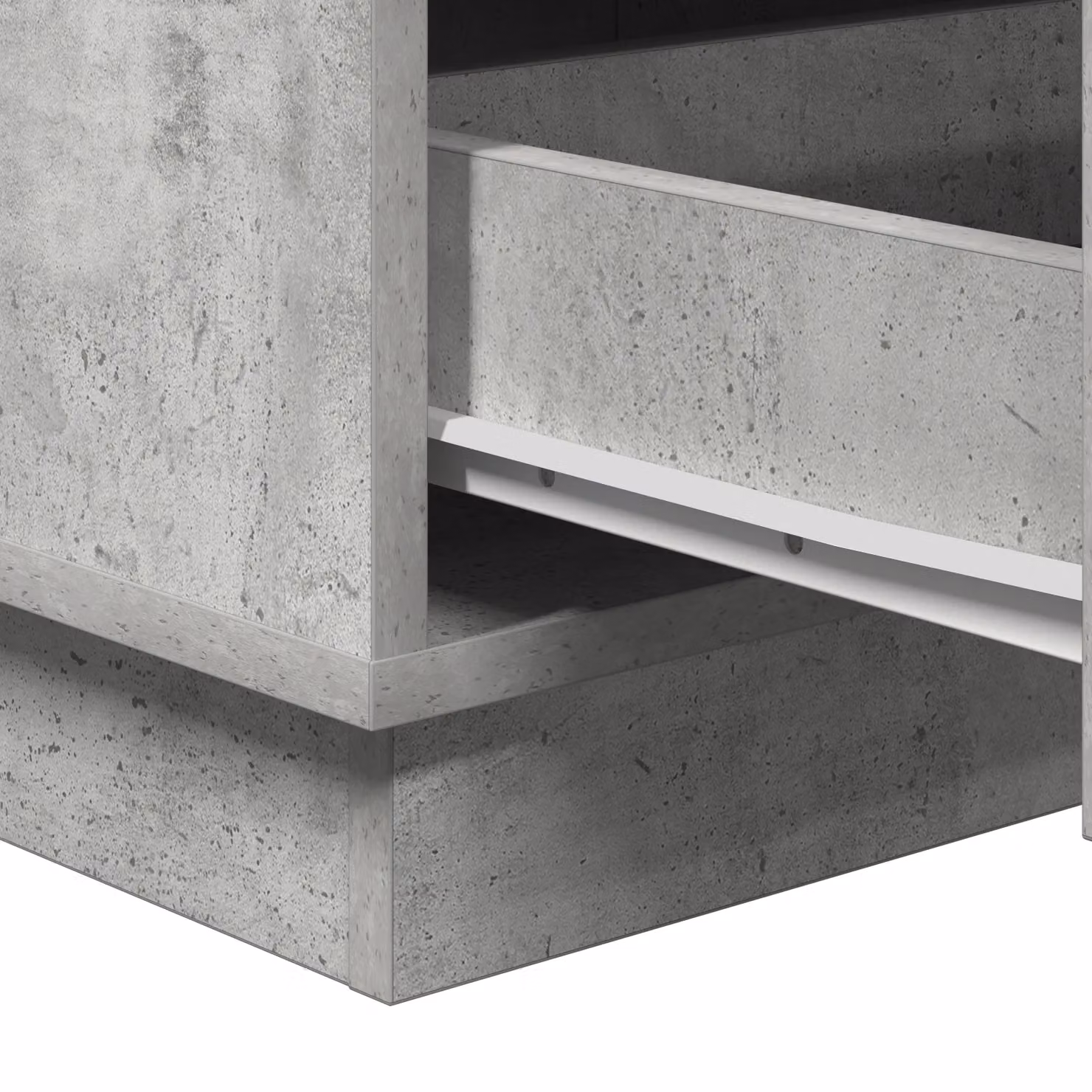 Berkfield Home Modern Bedside Cabinet with Integrated LED Lighting in Matt Concrete Grey, W/D/H: 39 x 34.5 x 65 cm – 2