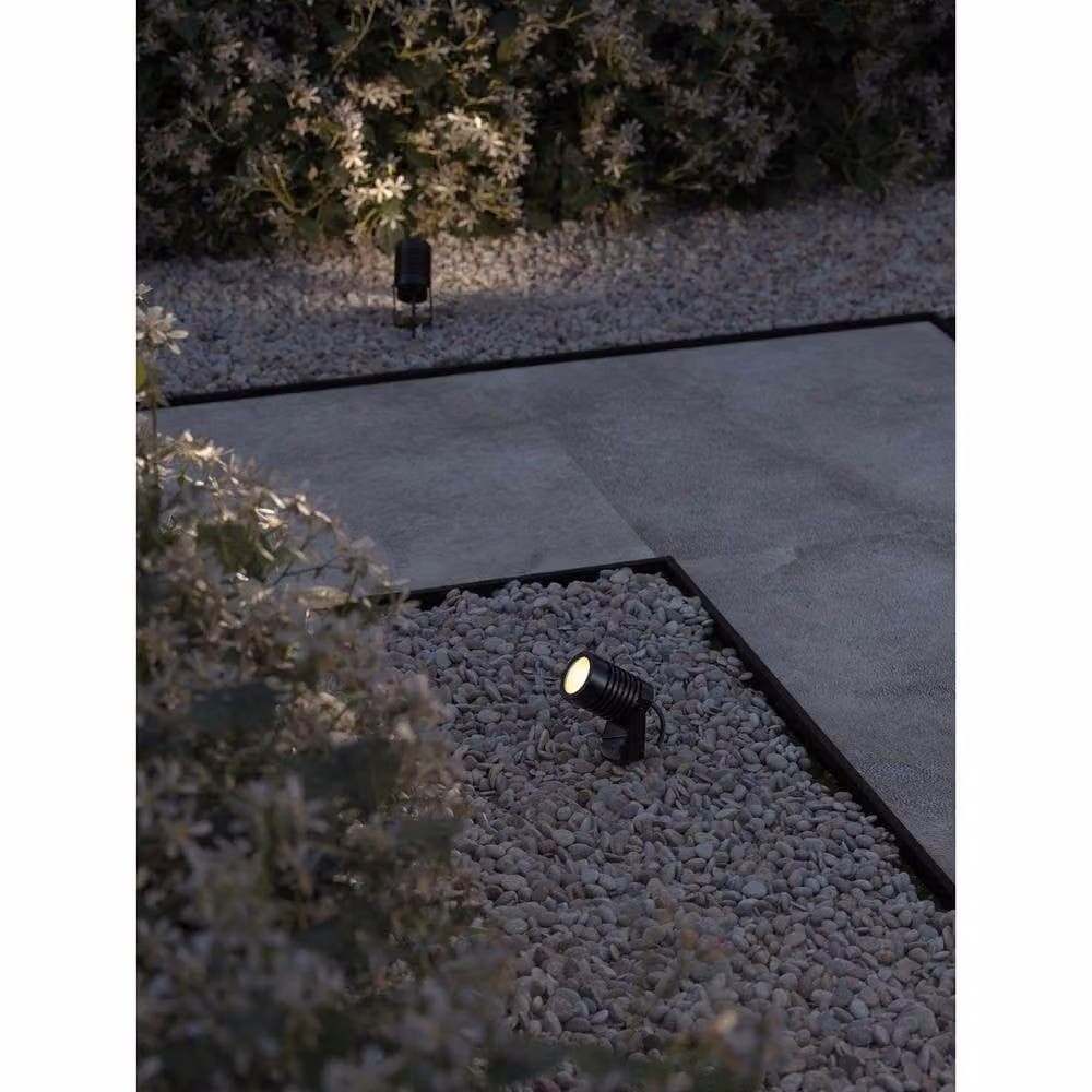 Netlighting Vista Outdoor Ground Spike LED Garden Light, Black, 4.9W, 3000K Warm White, IP65 – 2