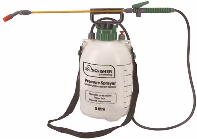 SPETLEK Manual Pressure Sprayer Chemical Weed Spray Bottle, 5 l, White