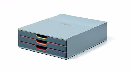 VARICOLOR 3 Drawer Desktop Storage Unit in Grey – 1