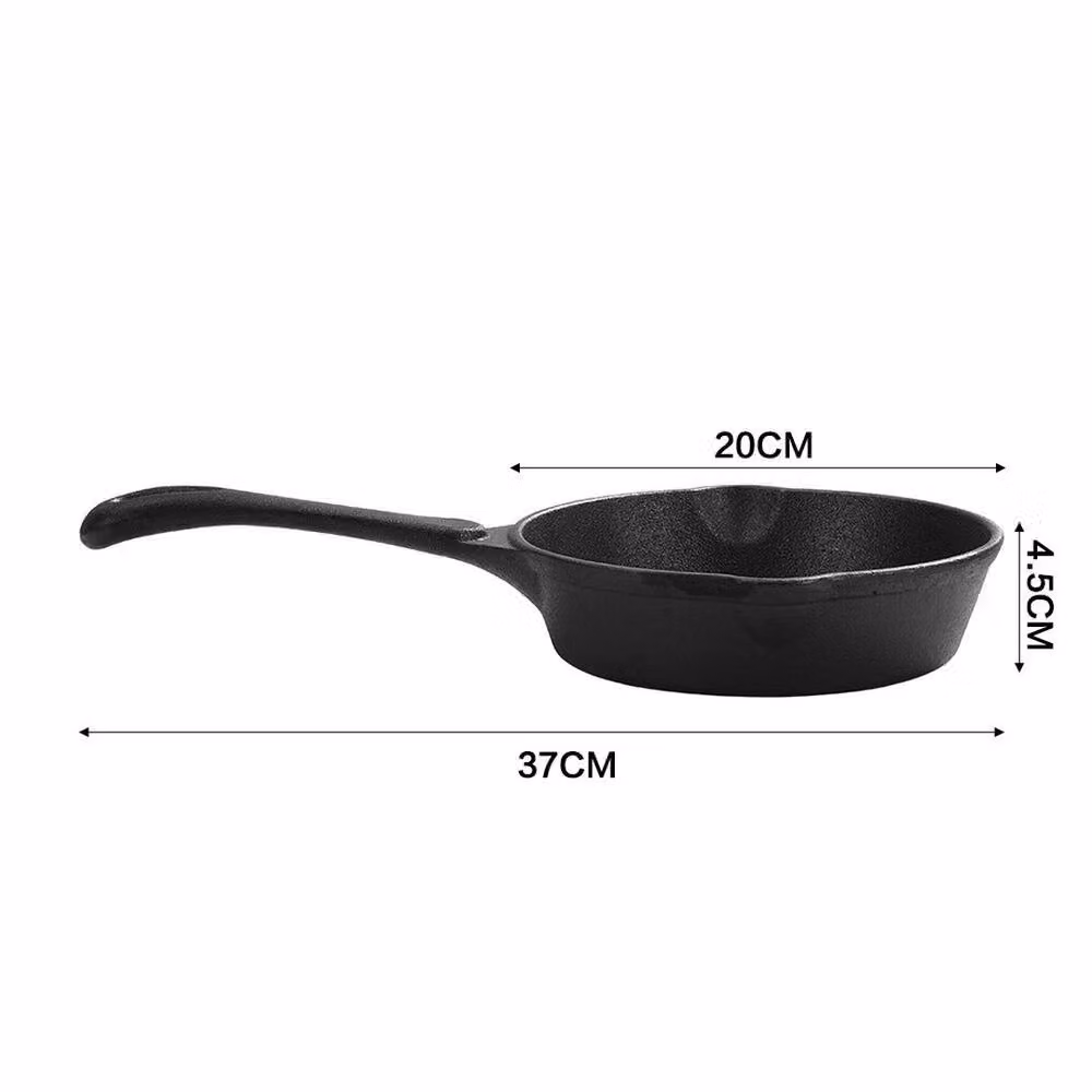 NESTLUNE Black Enamelled Cast Iron Non-Stick Grill Pan with Pouring Spout – 2