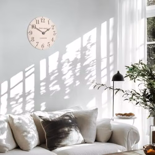 Thomas Kent Arabic Shy Pink Small Round Analog Wall Clock – 2