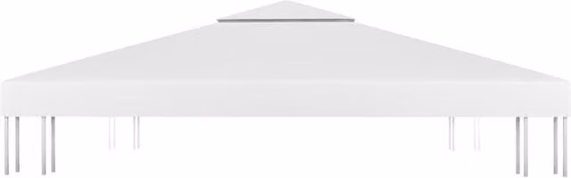 Berkfield Home White 2-Tier Polyester Gazebo Top Cover