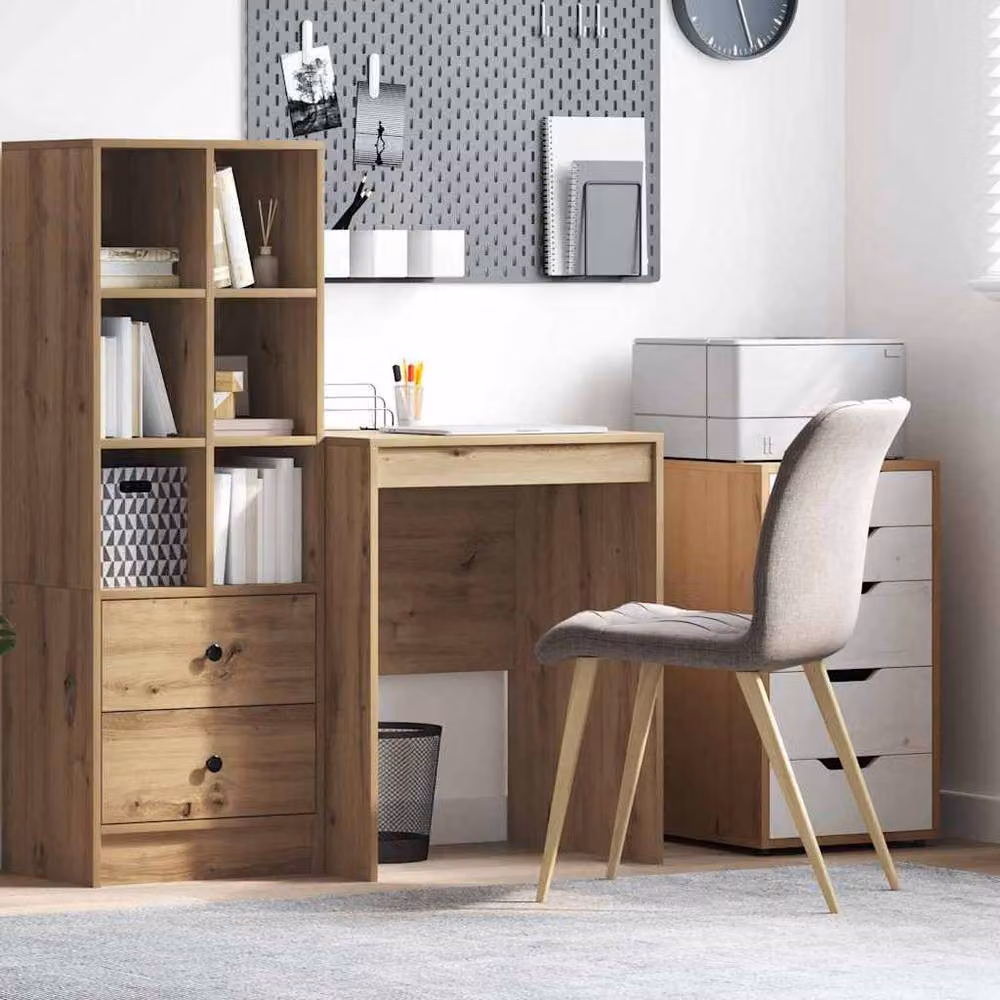 Berkfield Home Modern Writing Desk in Artisan Oak Brown, W/D/H: 60 x 50 x 76 cm – 2
