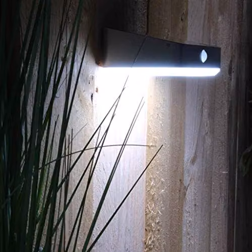 Luxform Solar Cheyenne LED Wall Light in Silver with Motion and Dusk Sensors – 2