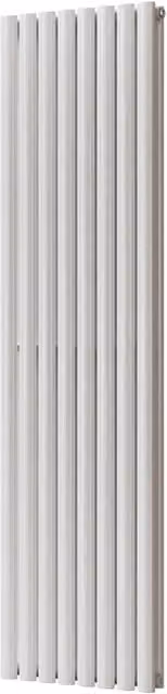 Omeara White Vertical Double Panel Radiator with Feet, W: 46.4 cm, H: 180 cm
