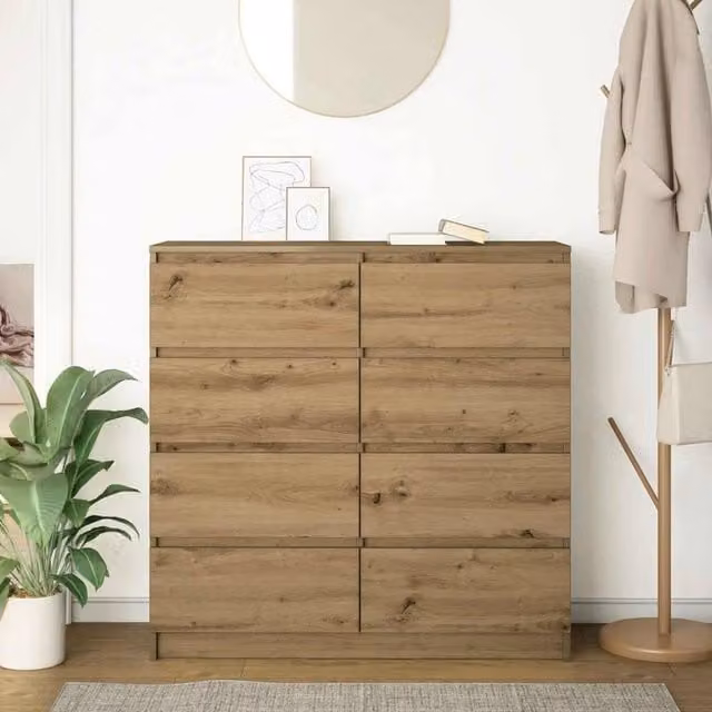 Berkfield Home Artisan Oak Sideboard in Brown, W/D/H: 100 x 35 x 99 cm – 1