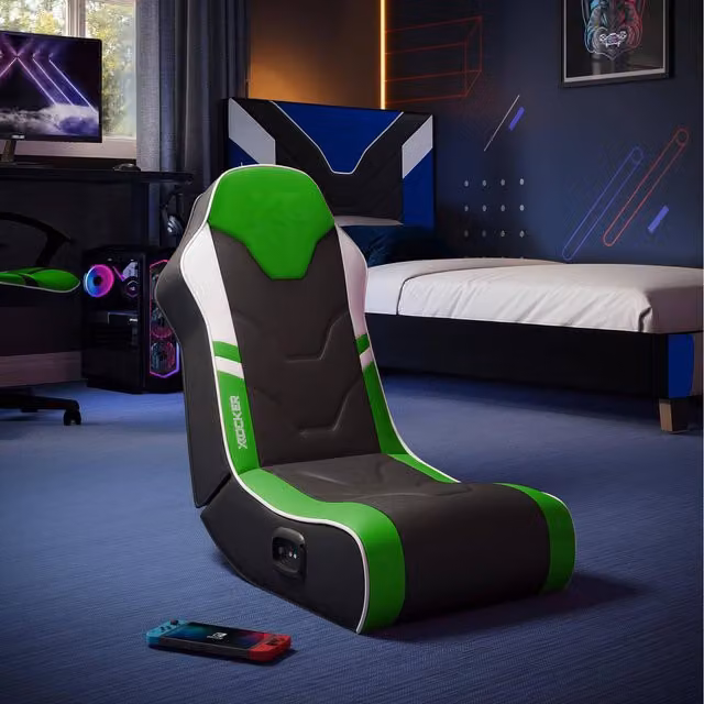 X Rocker Shadow 2.0 Audio Floor Rocker in Green