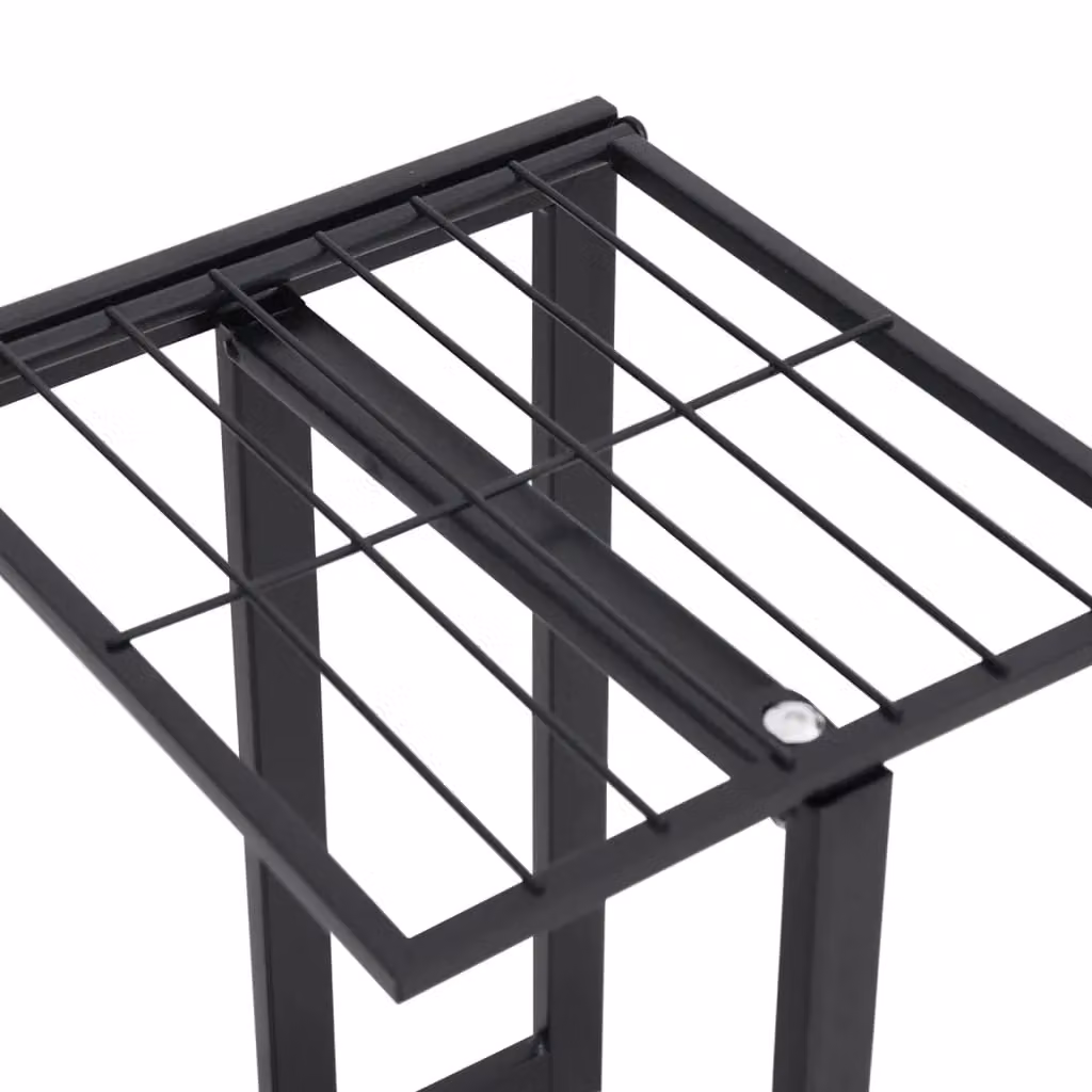 Berkfield Home 5-Floor Modern Metal Flower Stand in Matt Black, W/D/H: 43 x 22 x 98 cm – 3