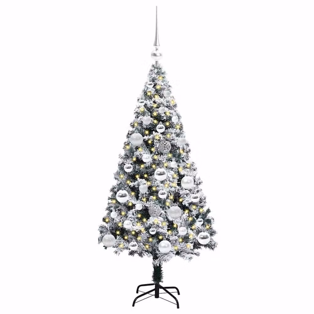 Berkfield Home Artificial Christmas Tree with 150 LEDs and Stand, Green, Height: 120 cm – 3
