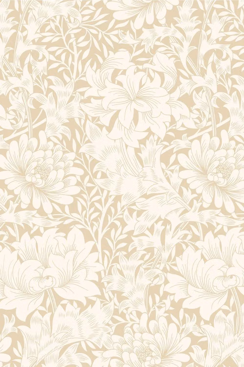 Hoopla Walls Chrysanthemum Matt Floral Botanical Wallpaper in Grey – 2