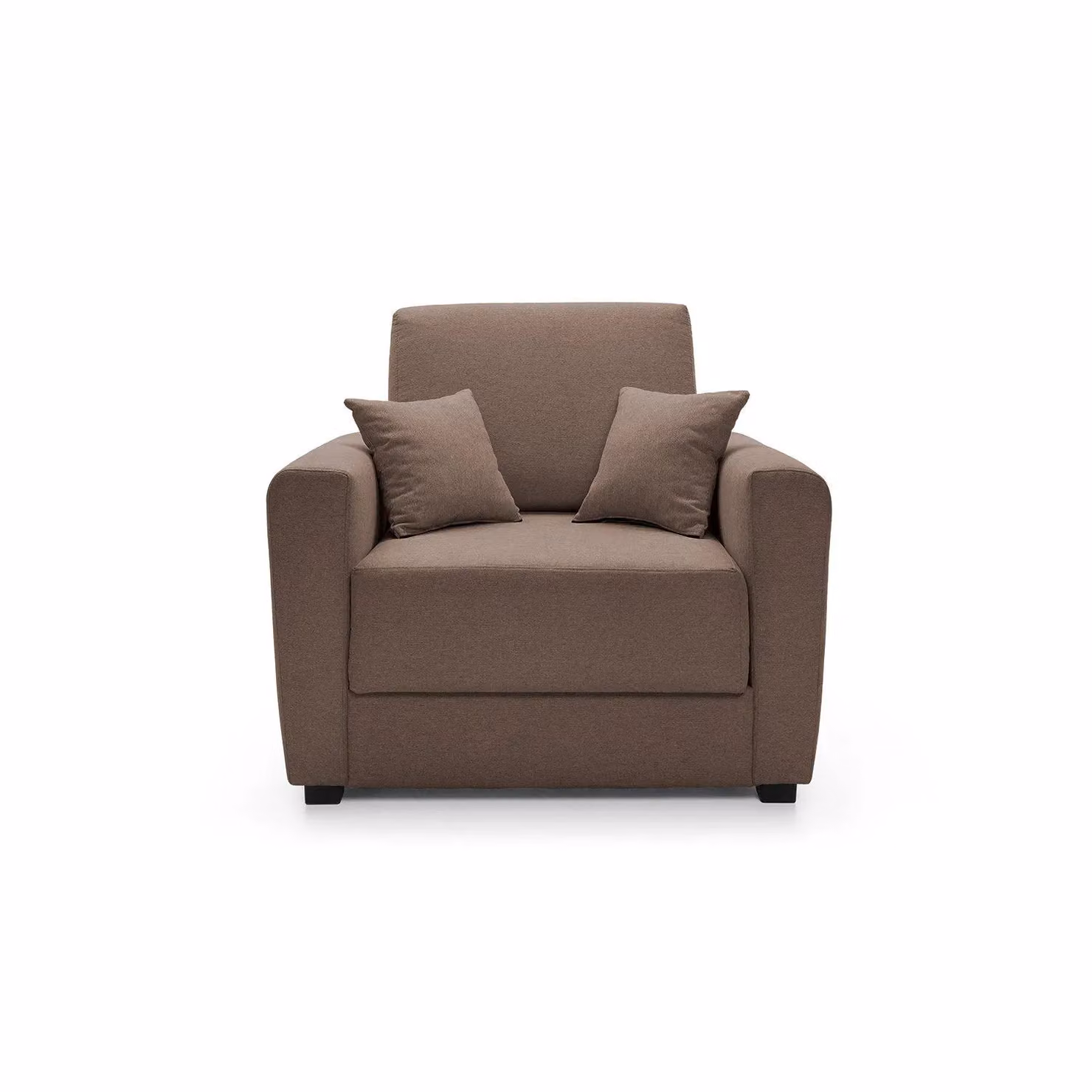 Abakus Direct Olly Single Sofa Bed in Tan Brown Linen Fabric – 3