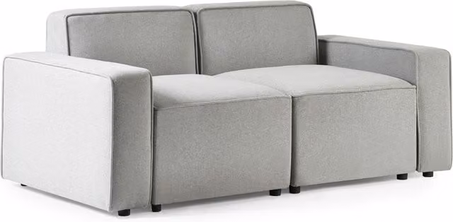 Julian Bowen Lago Reversible Upholstered Sofa Combi Set in Grey, W/D/H: 184 x 92 cm
