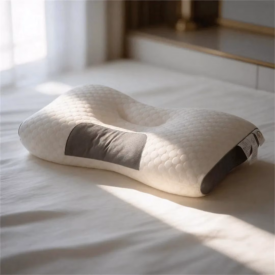 Hinsinc 2-Pack Orthopaedic Cervical Neck and Shoulder Pain Relief Pillows in Milk White – 3
