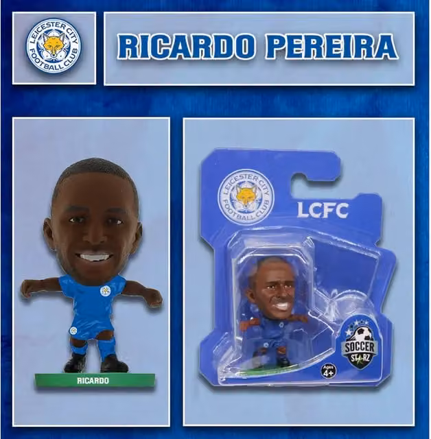 SoccerStarz Leicester City FC Ricardo Pereira New Classic Mini Figure, Blue, Height: 5 cm