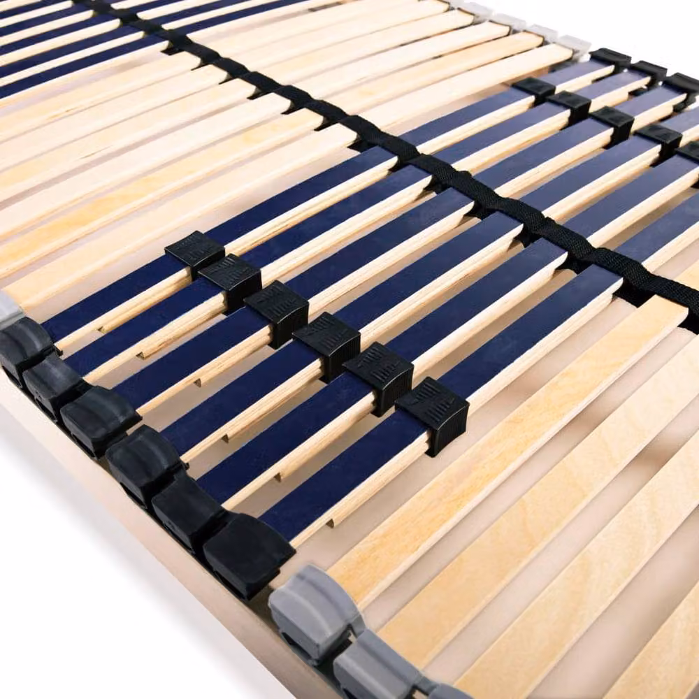 Berkfield Home Set of 2 Slatted Bed Bases with 42 Wood Slats and 7 Zones, Light Brown, W/D/H: 70 x 200 cm – 3